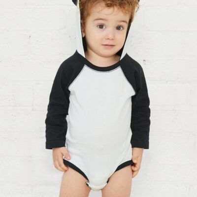 Fine Jersey Infant Character Hooded Long Sleeve Bodysuit with Ears Thumbnail